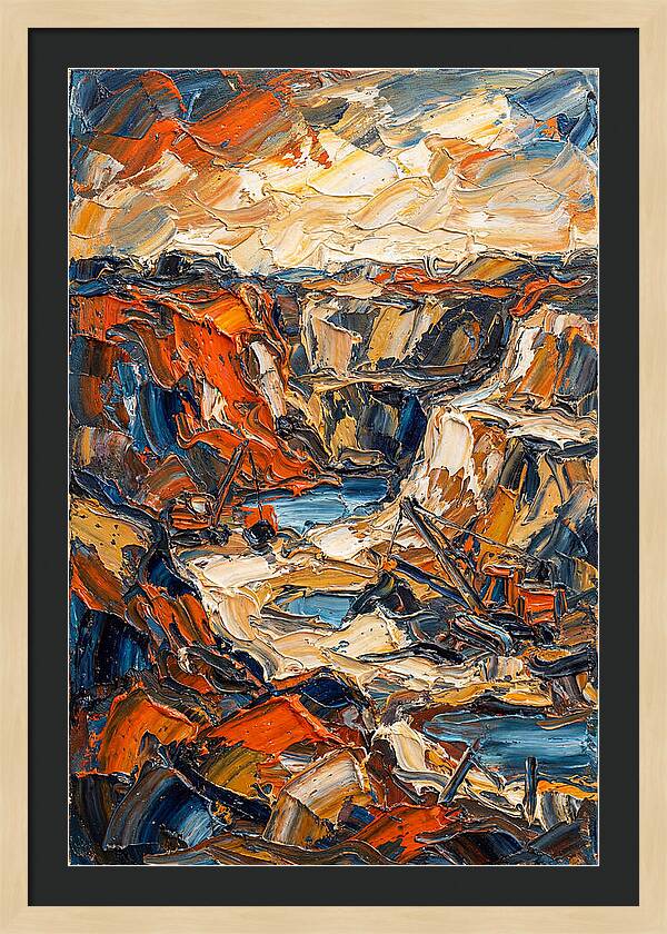 Quarry Landscape In Bold Colors