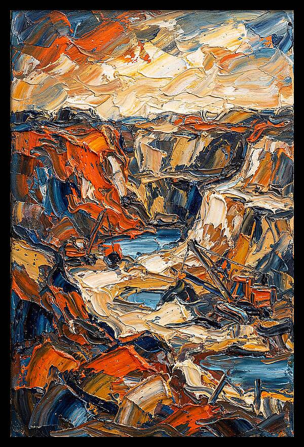 Quarry Landscape In Bold Colors