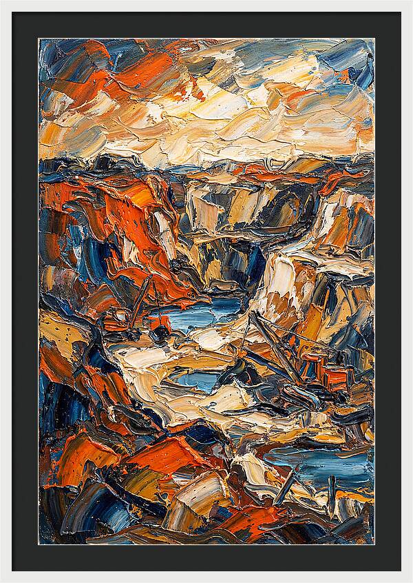Quarry Landscape In Bold Colors