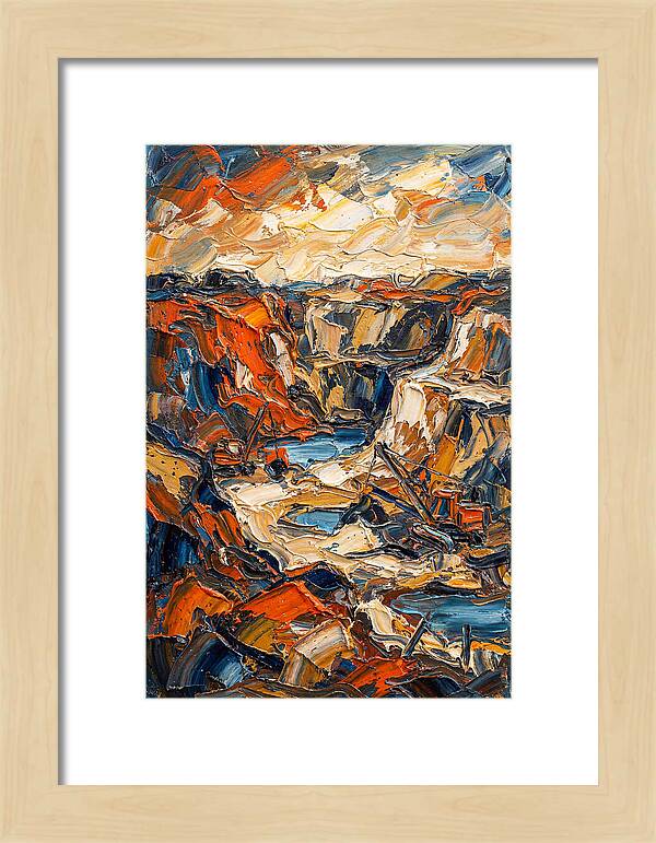 Quarry Landscape In Bold Colors