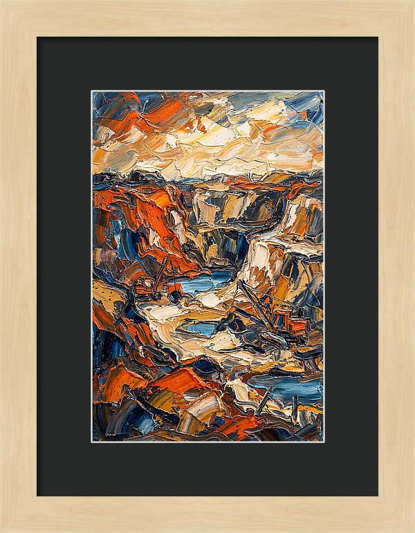 Quarry Landscape In Bold Colors
