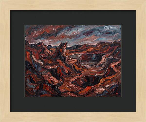 Quarry Landscape In Expressionist Style