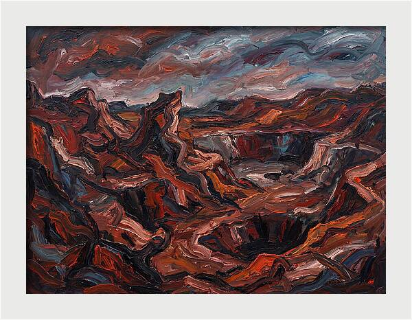 Quarry Landscape In Expressionist Style