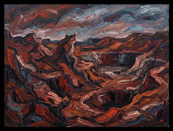 Quarry Landscape In Expressionist Style