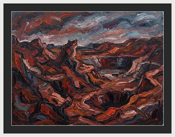 Quarry Landscape In Expressionist Style
