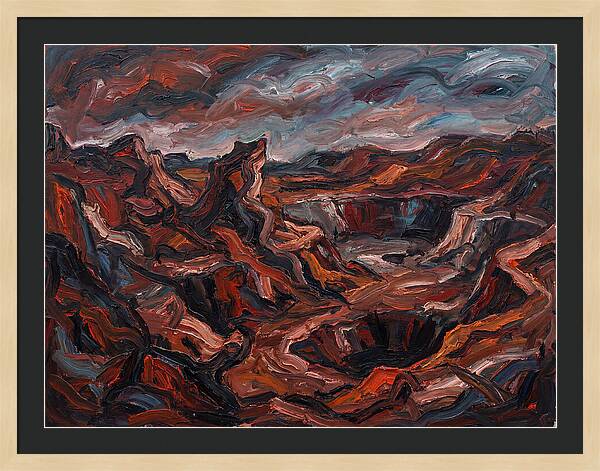 Quarry Landscape In Expressionist Style