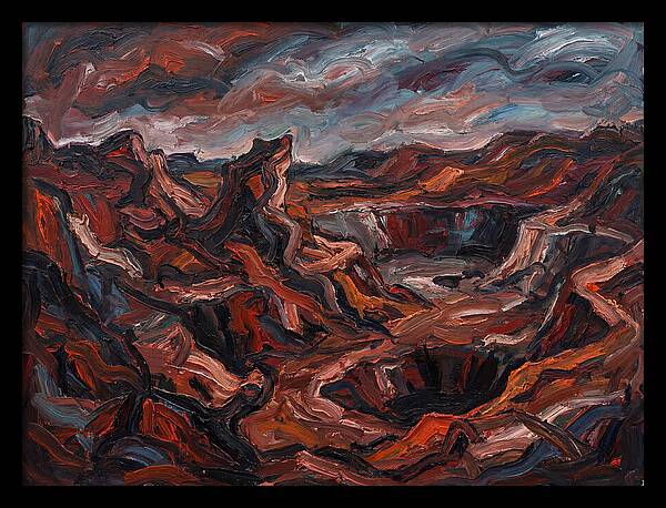Quarry Landscape In Expressionist Style