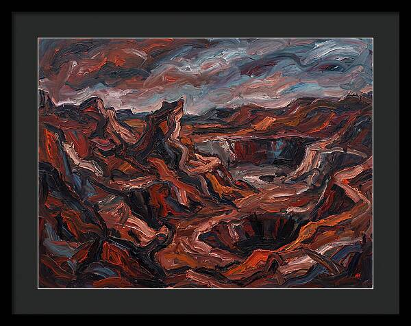 Quarry Landscape In Expressionist Style