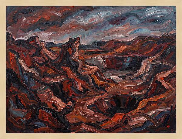 Quarry Landscape In Expressionist Style