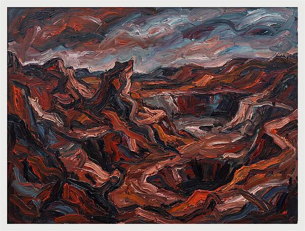 Quarry Landscape In Expressionist Style