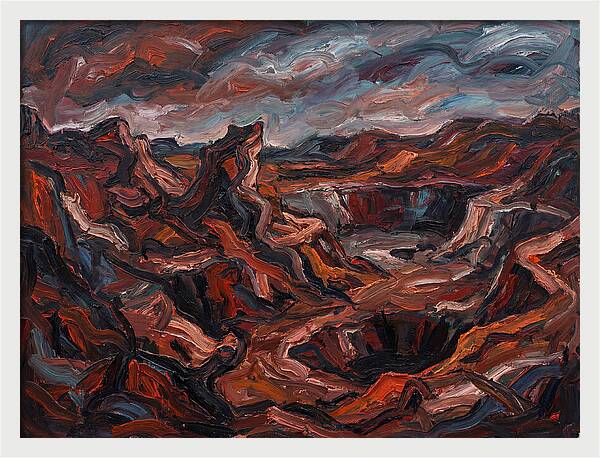 Quarry Landscape In Expressionist Style