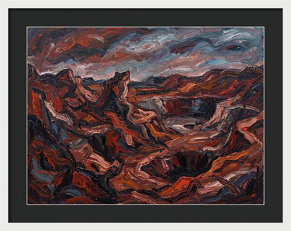Quarry Landscape In Expressionist Style