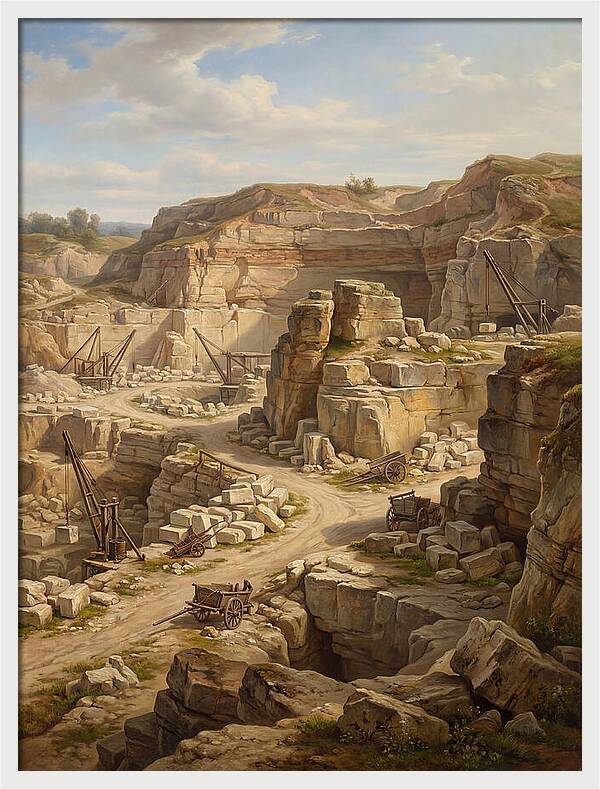 Quarry Landscape In Realism