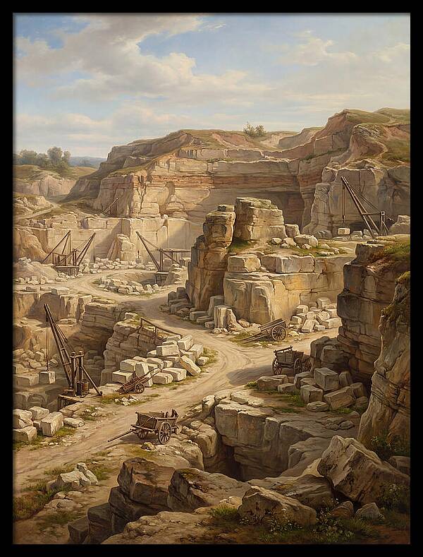 Quarry Landscape In Realism