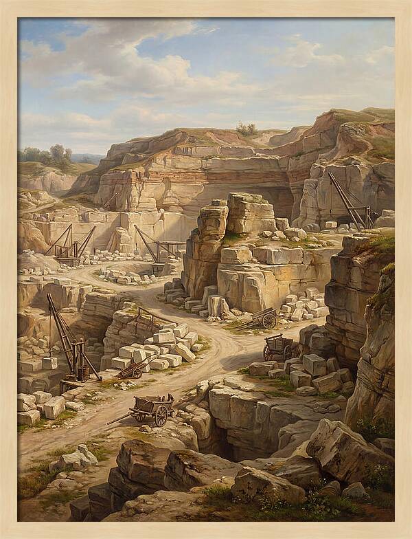 Quarry Landscape In Realism