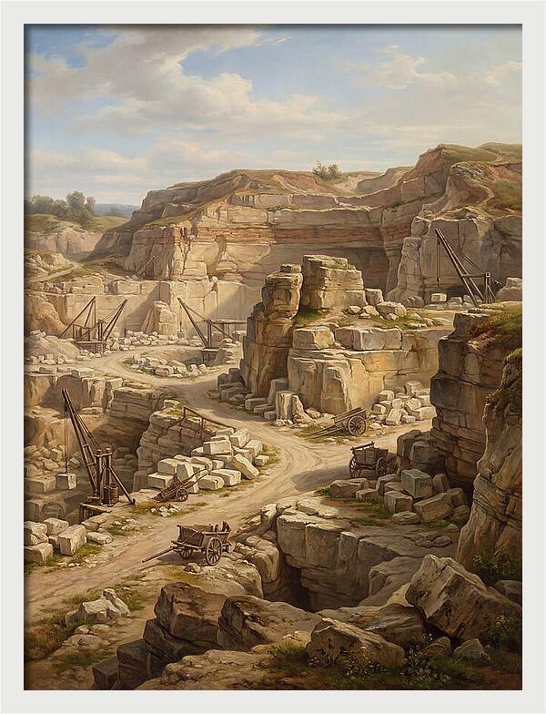 Quarry Landscape In Realism