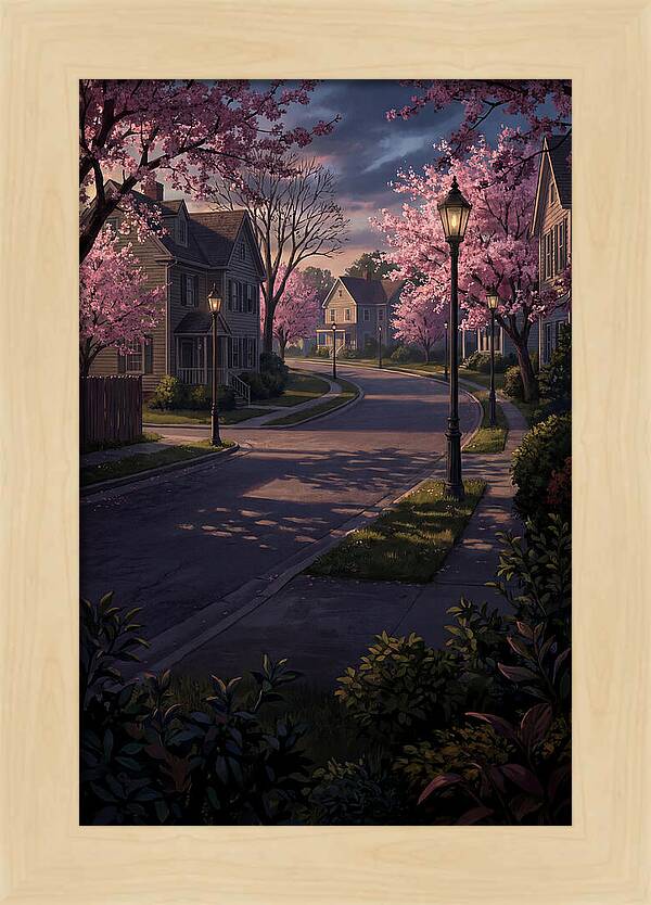 Quiet Cherry Blossom Street