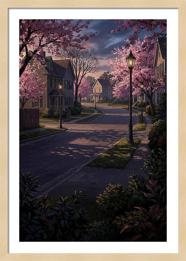 Quiet Cherry Blossom Street