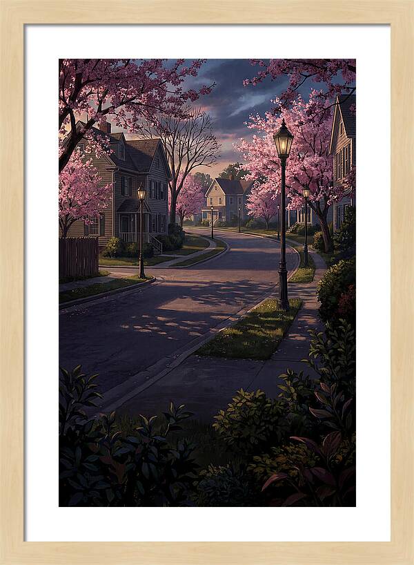 Quiet Cherry Blossom Street