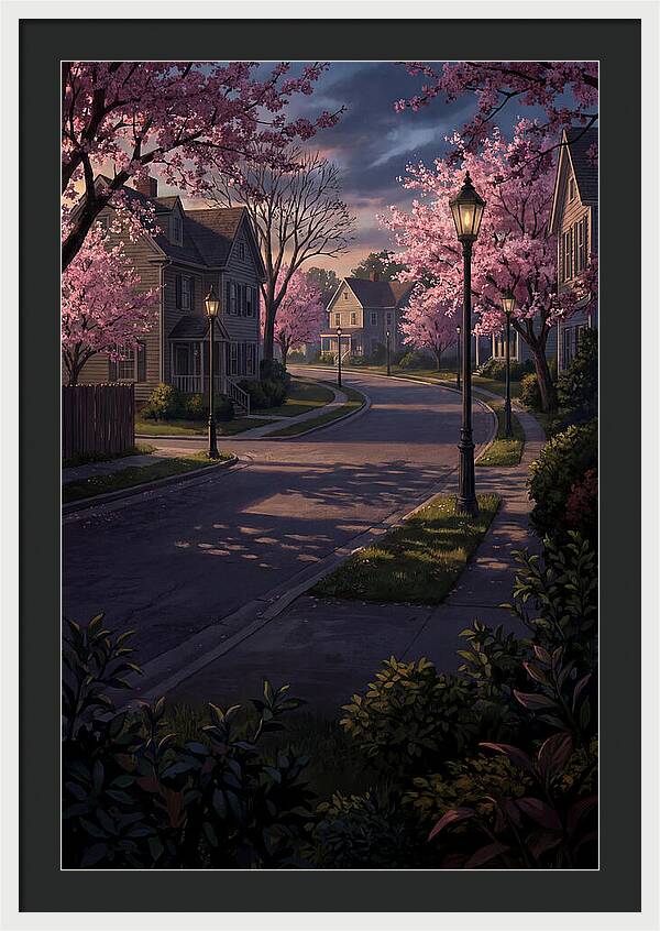 Quiet Cherry Blossom Street