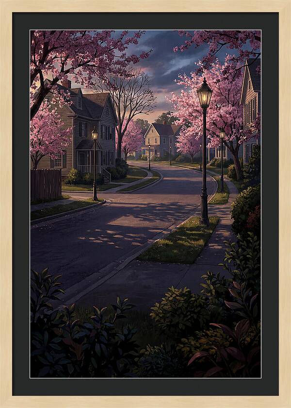 Quiet Cherry Blossom Street
