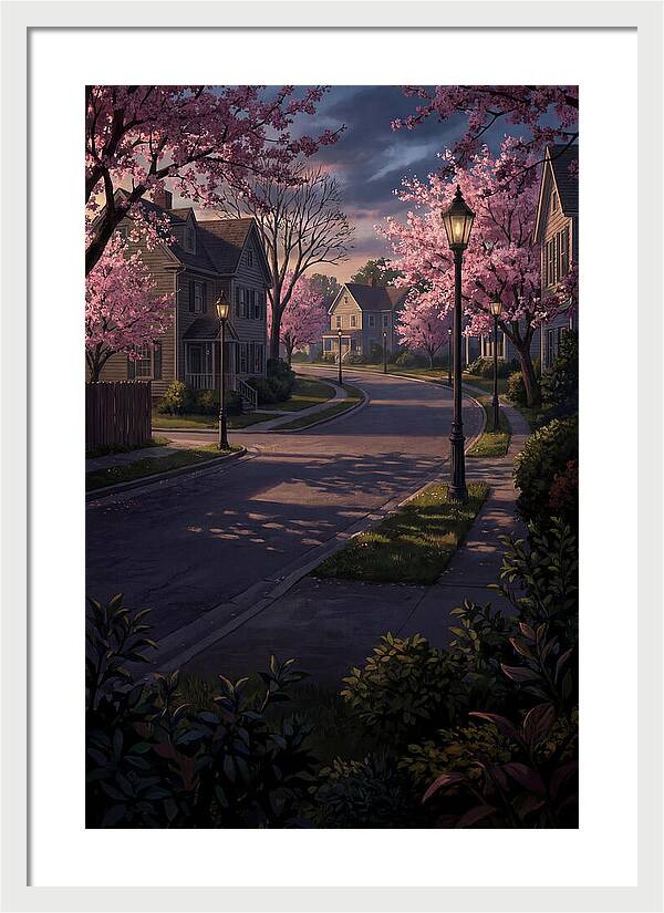 Quiet Cherry Blossom Street