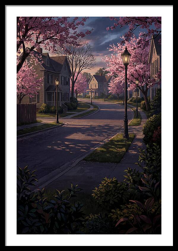 Quiet Cherry Blossom Street