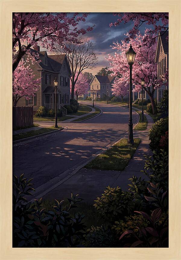 Quiet Cherry Blossom Street