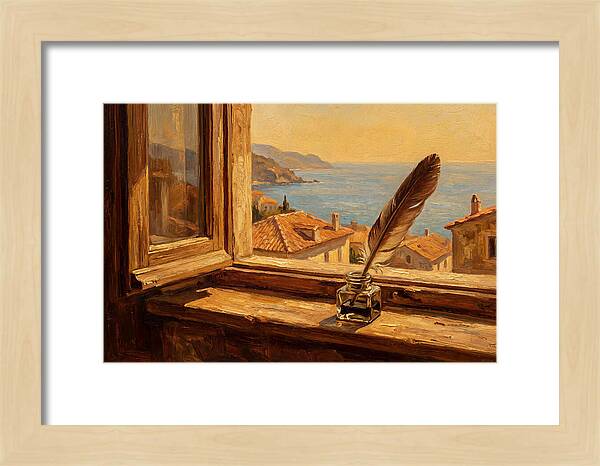 Quill Pen By The Sea