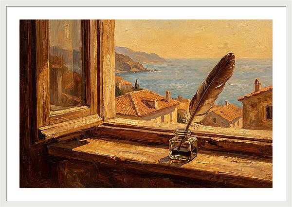 Quill Pen By The Sea