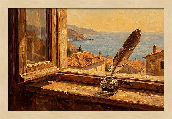 Quill Pen By The Sea