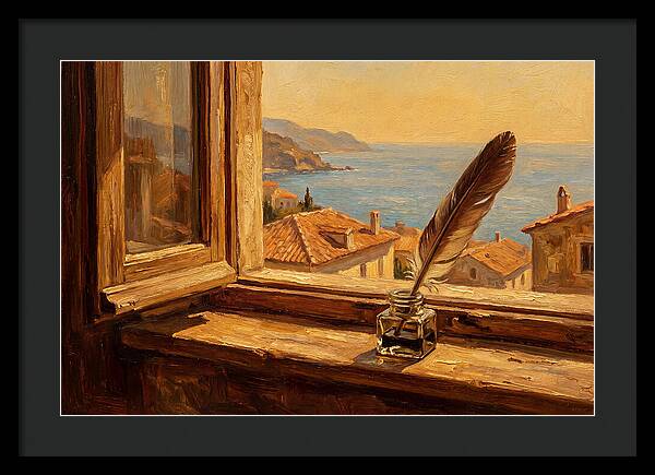 Quill Pen By The Sea