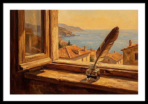 Quill Pen By The Sea