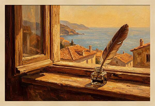 Quill Pen By The Sea
