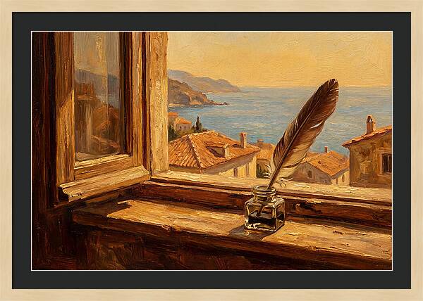 Quill Pen By The Sea