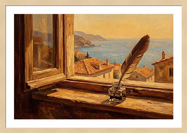 Quill Pen By The Sea