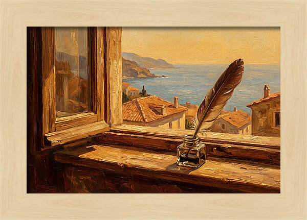 Quill Pen By The Sea