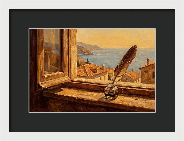 Quill Pen By The Sea