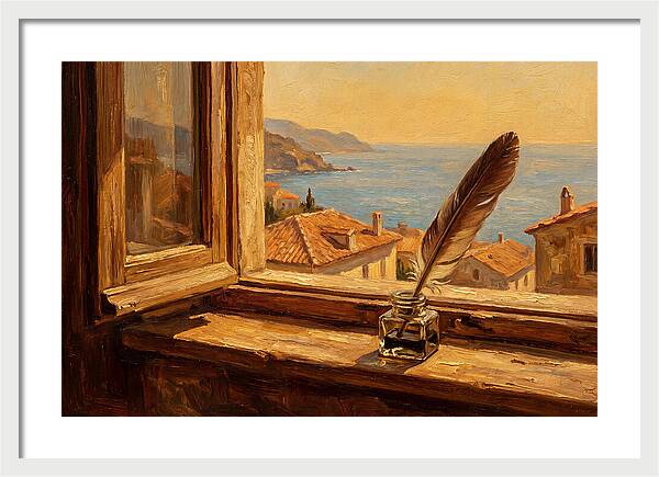 Quill Pen By The Sea