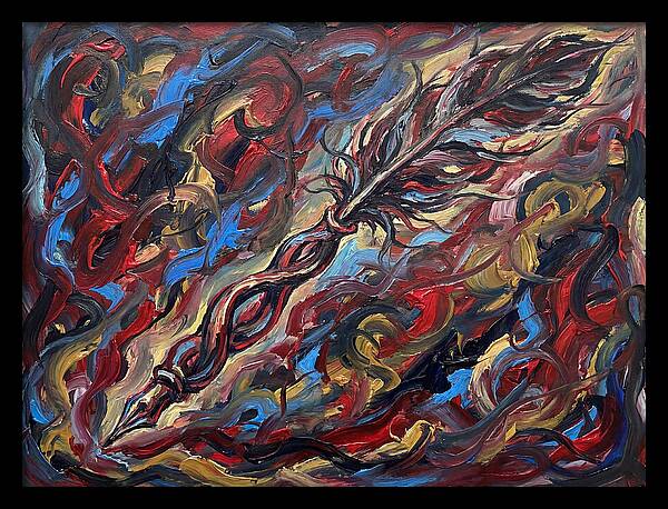 Quill Pen In Motion