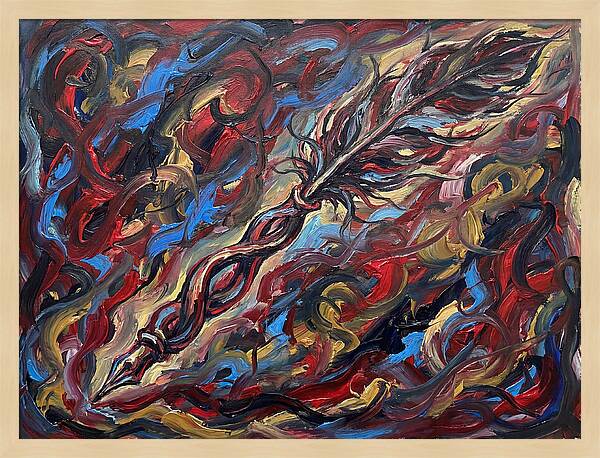Quill Pen In Motion