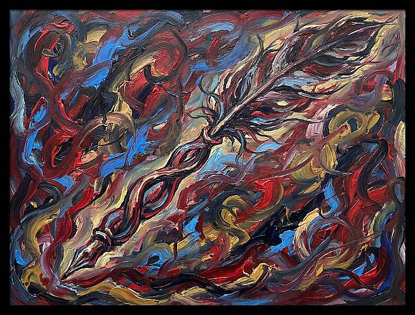 Quill Pen In Motion