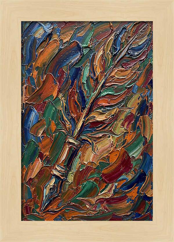 Quill Pen In Vibrant Colors