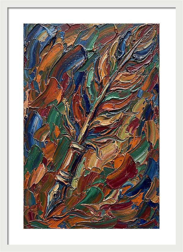 Quill Pen In Vibrant Colors