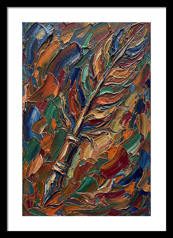 Quill Pen In Vibrant Colors