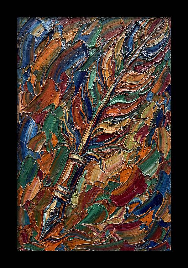 Quill Pen In Vibrant Colors