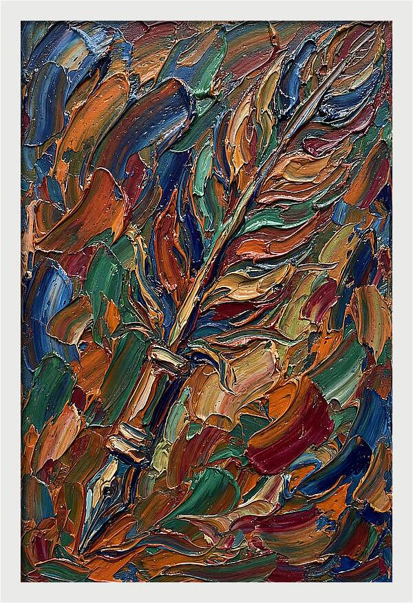 Quill Pen In Vibrant Colors