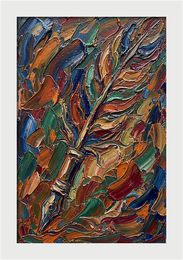 Quill Pen In Vibrant Colors
