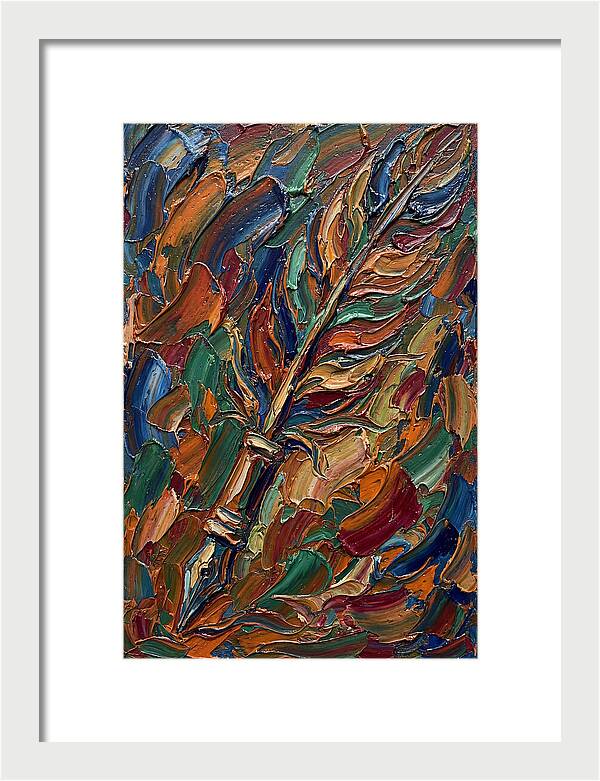 Quill Pen In Vibrant Colors