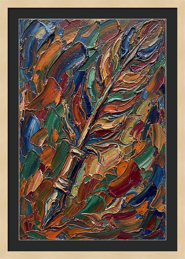 Quill Pen In Vibrant Colors
